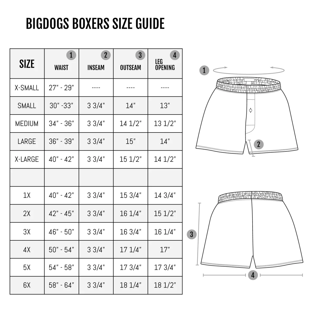 Big Dogs Classic Solid Logo Boxers- Medium