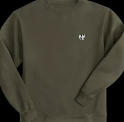 Big Dogs French Terry Fleece Embroidered Crew- Medium