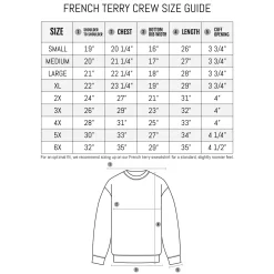 Big Dogs French Terry Fleece Embroidered Crew- Medium